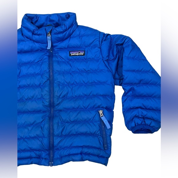 Patagonia Toddler Down Sweater Jacket 4T Blue Puffer Coat Kids Winter - Picture 4 of 12